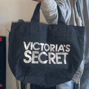 Victoria’s Secret Studded Black Canvas Tote.